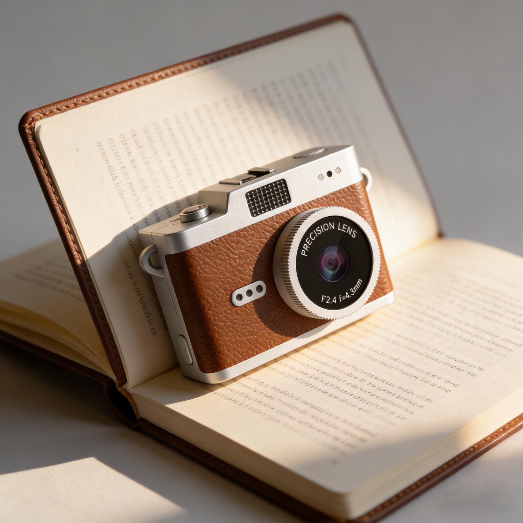 HD 1080P Mini Camera Retro Keychain Camera 0.96 Inch HD Screen Long Lasting Battery Includes 8GB TF Memory Card