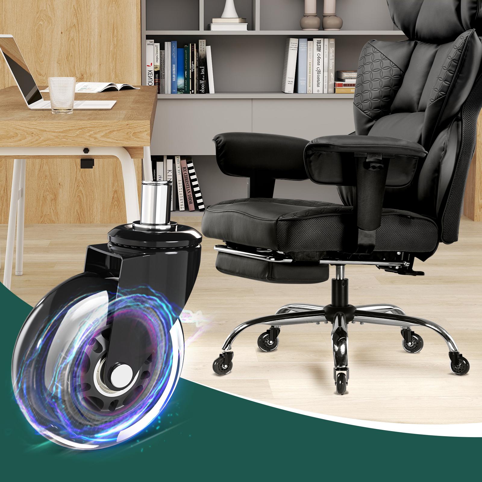 GTPLAYER Office Chair Wheels Set of 5 3Inch Casters for Hardwood Floors and Carpet,150 Lbs Load Capacity, Universal Fit for Most Chairs Heavy Duty Parts