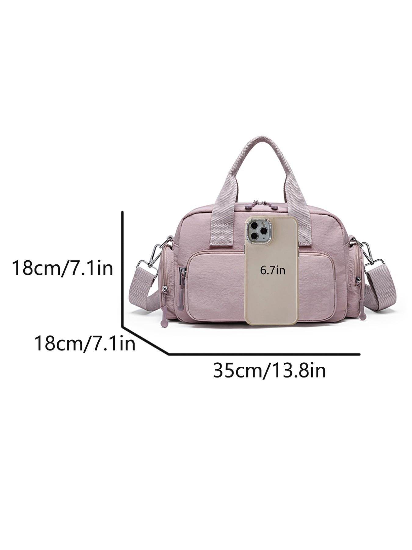 Lightweight Waterproof Travel Crossbody Bag, Detachable Wide Strap, Multiple Pockets, Large Capacity, Women's Yoga Gym Bag, Business Trip Backpack, Gym Workout Bag, Sports Gym Bag, Fitness Bag