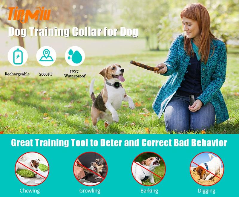 Dog Training Collar - Dog Bark Deterrent Device Stops Bad Behavior - No need yell or swat, Just point to a dog, Hit the button - Long-range ultrasonic
