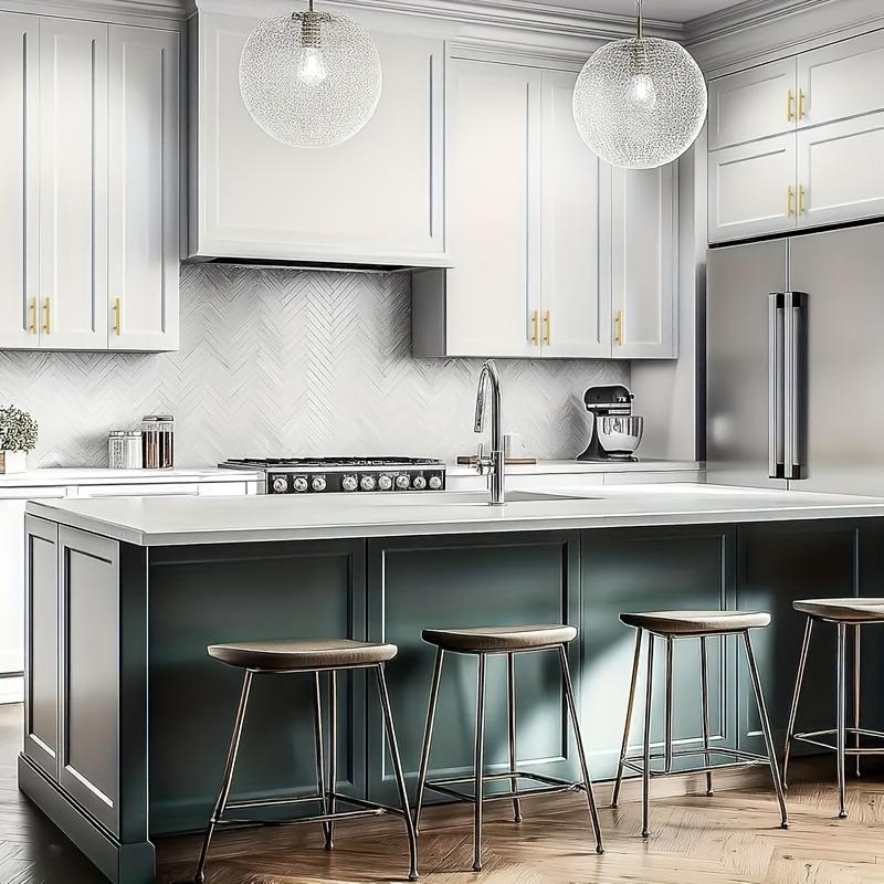 8pcs Gold Stainless Steel Durable Handles - Length 150mm, Suitable for Cabinets, Drawers, Cabinet Doors, Screws Included. Exquisite Christmalloween Gift