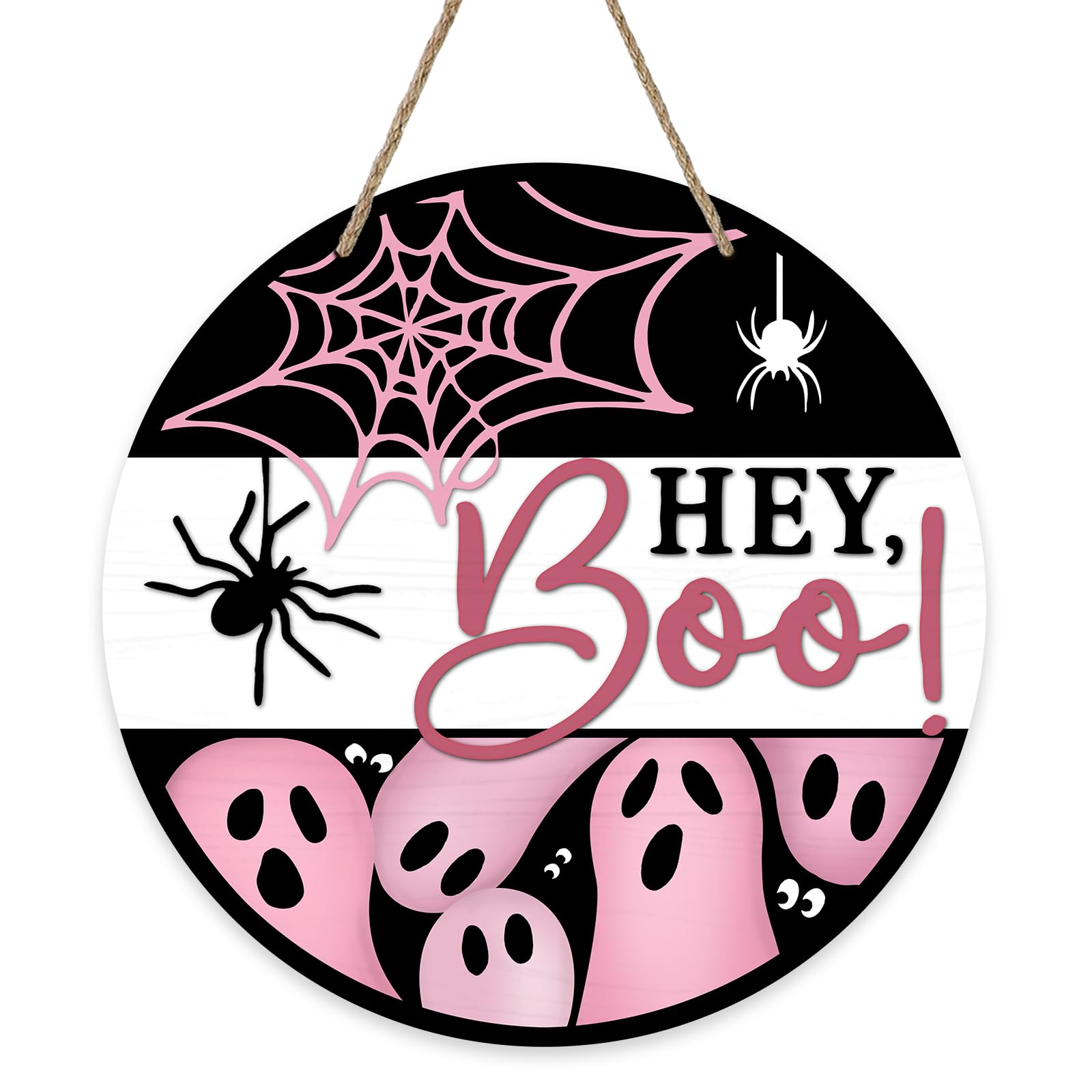 Halloween Hanging Decor, 1 Count Boo Letter Pattern Hanging Sign, Halloween Decoration for Home Party, Festivals & Party Supplies