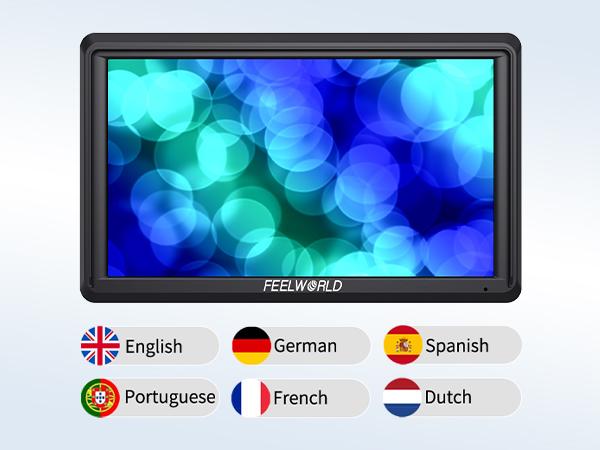 FEELWORLD S55 5.5 inch Camera DSLR Field Monitor Small Full HD 1920x1152 IPS LUT Video Peaking Focus Assist with 4K HDMI 8.4V DC Input Output Include Tilt Arm