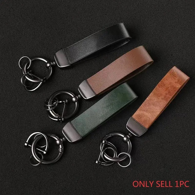 Luxury Leather Car Key Ring, Keychain Pendant Gift, Motorcycle Auto Accessories, Stylish and Durable Design, Perfect for Gifts