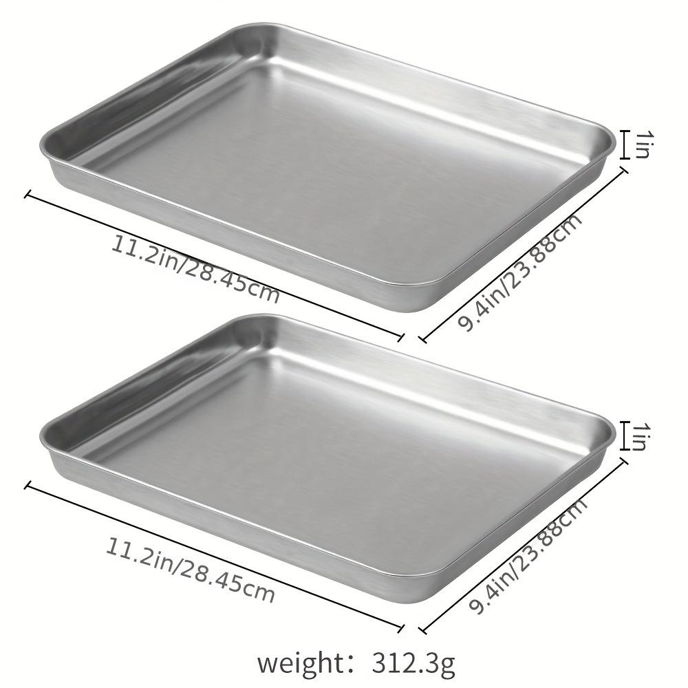 2-Piece Stainless Steel Baking Pans, Non-Stick Cookie Sheets, Dishwasher Safe - Perfect for Halloween, Christmas, Easter and Thanksgiving