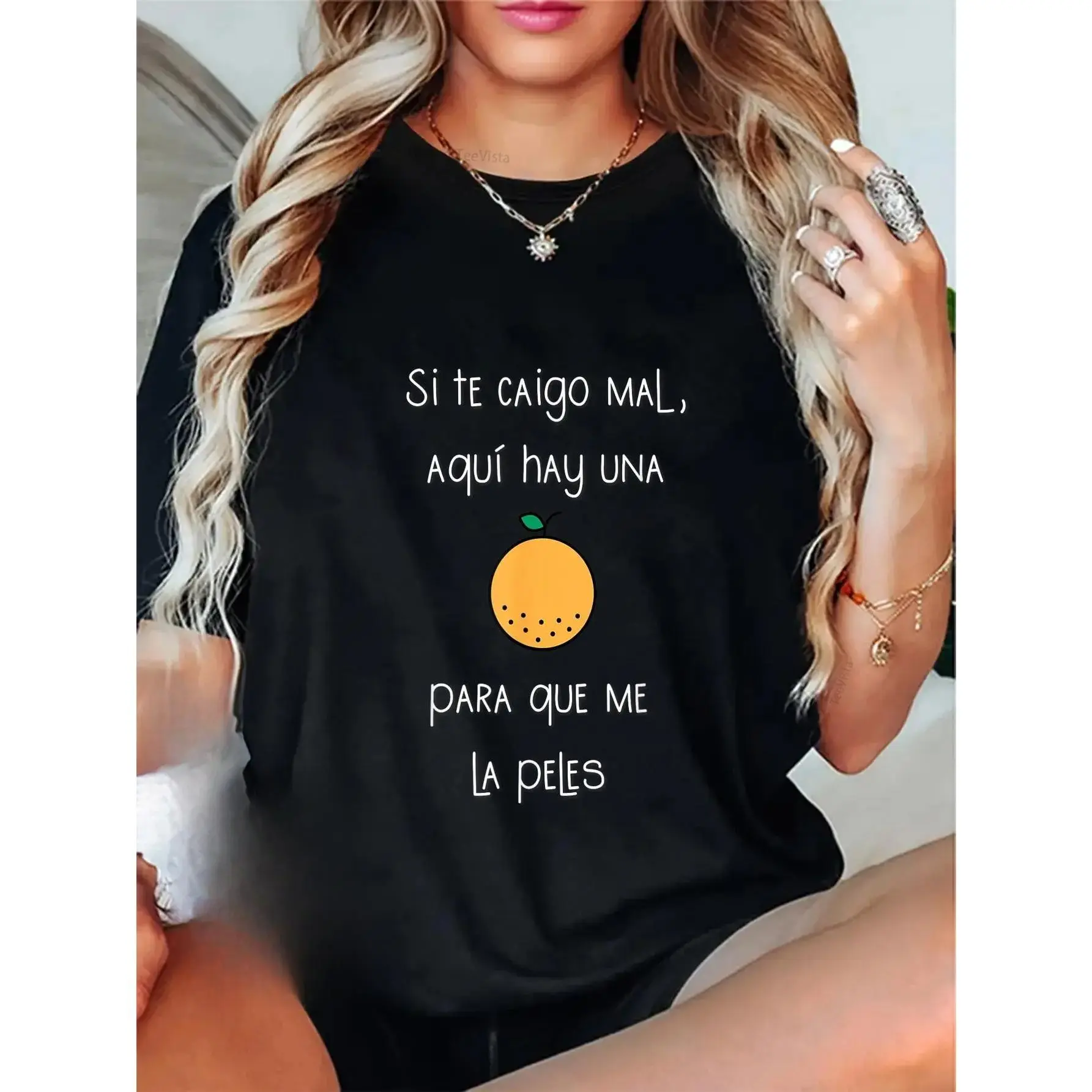 Cotton Round Neck Short-Sleeve Tops with Spanish Quote for Latinos, Sports & Outdoor Apparel