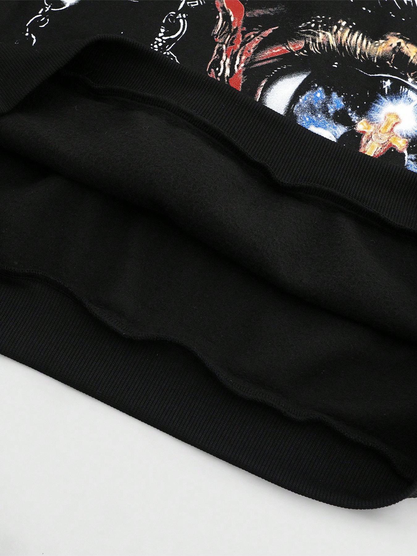 Unisex Graphic Print Hoodie with Eye Print Design, Fashion Streetwear Hip Hop Style, Casual Loose-Fit Sweatshirt for Fall & Winter