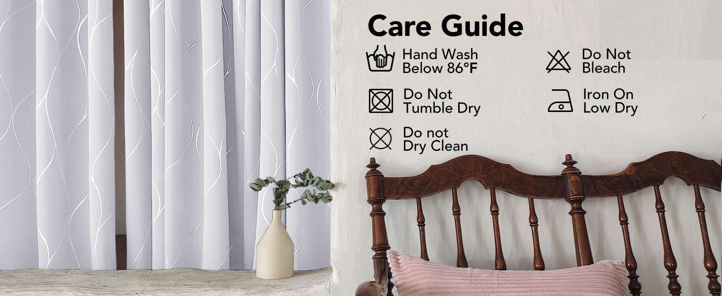 Deconovo Blackout Curtains (2 Panels, Silver|Gold Wave Print) - Thermal Insulated, Soundproof Room Home Decor Drapes for Living Room, Bedroom & Office