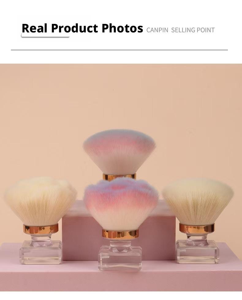 Soft Fluffy Makeup Brush Nail Dust Remover Brush Foundation Brush Mushroom Head Beauty Cosmetic Tool