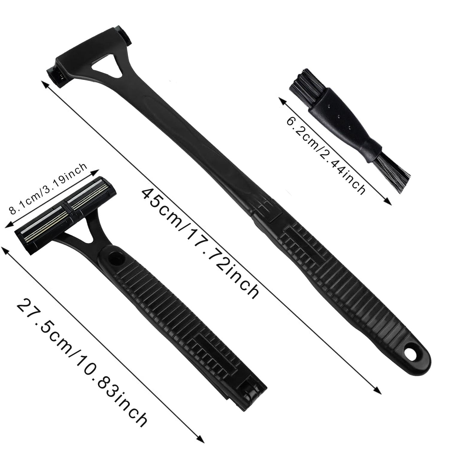 Back Hair Shaver with Foldable Long Ergonomic Handle, Replaceable Safety Blade & Portable Razor Groomer for Men, Wet & Dry Shaving, Safety Razors