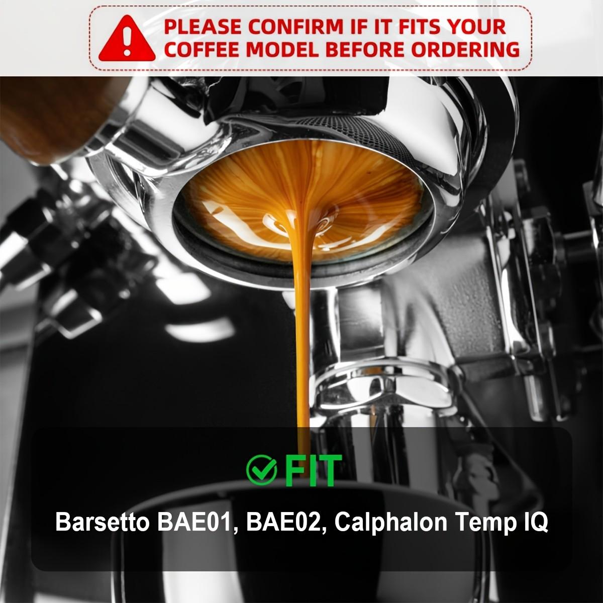 58mm Espresso Bottomless Portafilter Tool - 3 Ears Bottomless Portafilter with Solid Wood Handle, Stainless Steel Naked Portafilter Along with Filter Basket + Storage Box, Compatible with Barsetto BAE01, BAE02, Calphalon Temp IQ