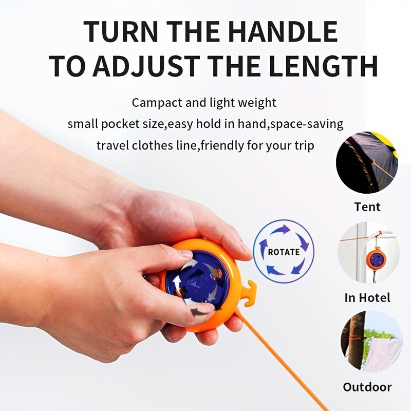Durable and portable 26-foot travel clothesline, suitable for camping and outdoor activities — easy to set up and use, ideal for drying clothes and towels anywhere.