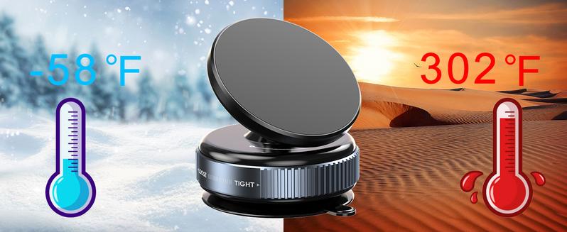 Adjustable 360° Vacuum Magnetic Phone Holder, Suction Cup Phone Mount for Magsafe, Portable Cell Phone Holder for Car, Makeup/Gym/Mirror, Fit for All iphone iphone 11 and above