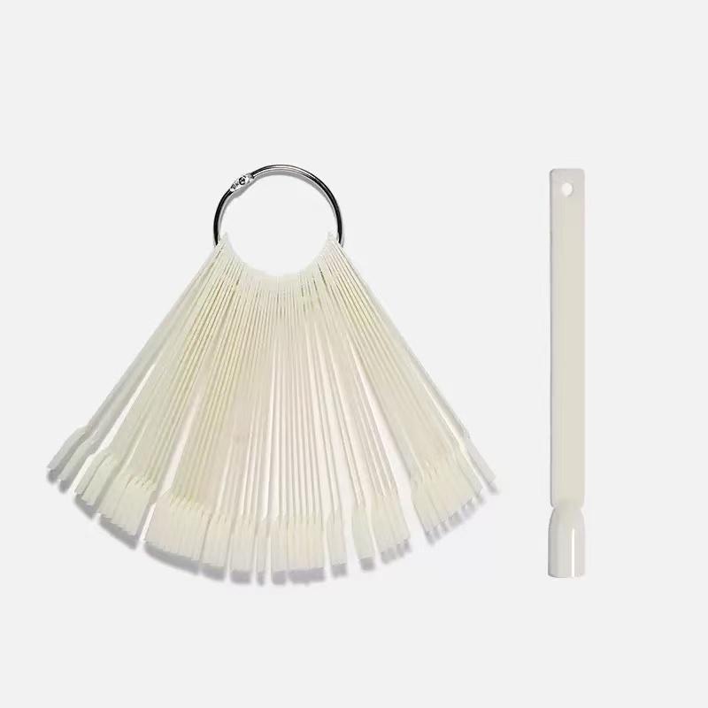 50 Nail Display Tips Transparent Sample Gel Polish Color Chart, Manicure Practice Tools, Single Item, No Ca Prop 65 Warning