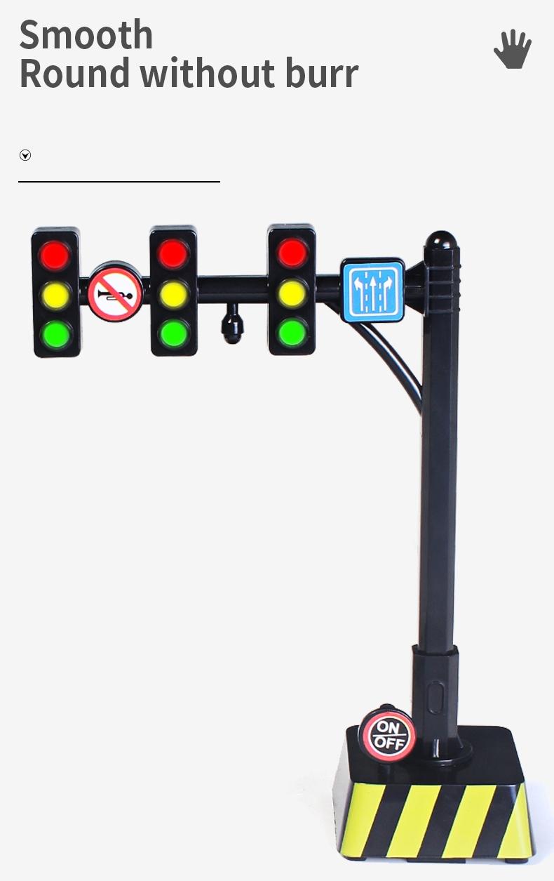 Educational Traffic Light Set, Interactive Teaching Aid, Durable Design, Enhances Game Experience, Car Toy Scene