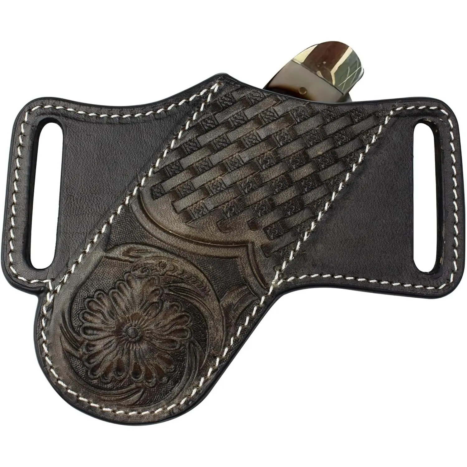 Knife Sheath, Leather Knife Sheath for Belt, Pocket Knife Holster Pouch, Folding Knife Holster