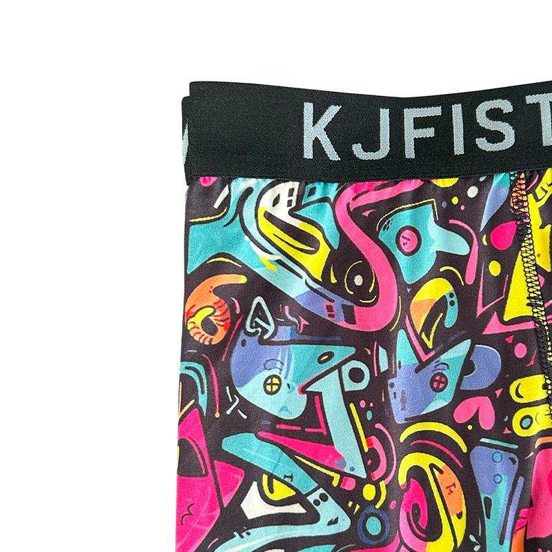 4 Pack Men's Underwear Print Holiday Cartoon Print Knitted Soft High Quality Stretchy Fashion Underwear Comfortable Breathable Unique Gift Idea - KJFISTMU Menswear Boxer Shorts Big Brief