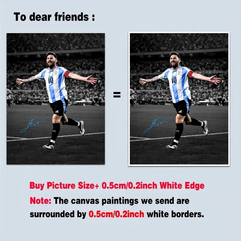 1 piece/set frameless canvas painting print poster, unframed art print, Classic realistic art, Legend Messi Argentina Celebration,perfect gift for football lovers, ideal gift for bedroom, dorm, living room, toilet,dorm hallway, kitchen, wall decoration