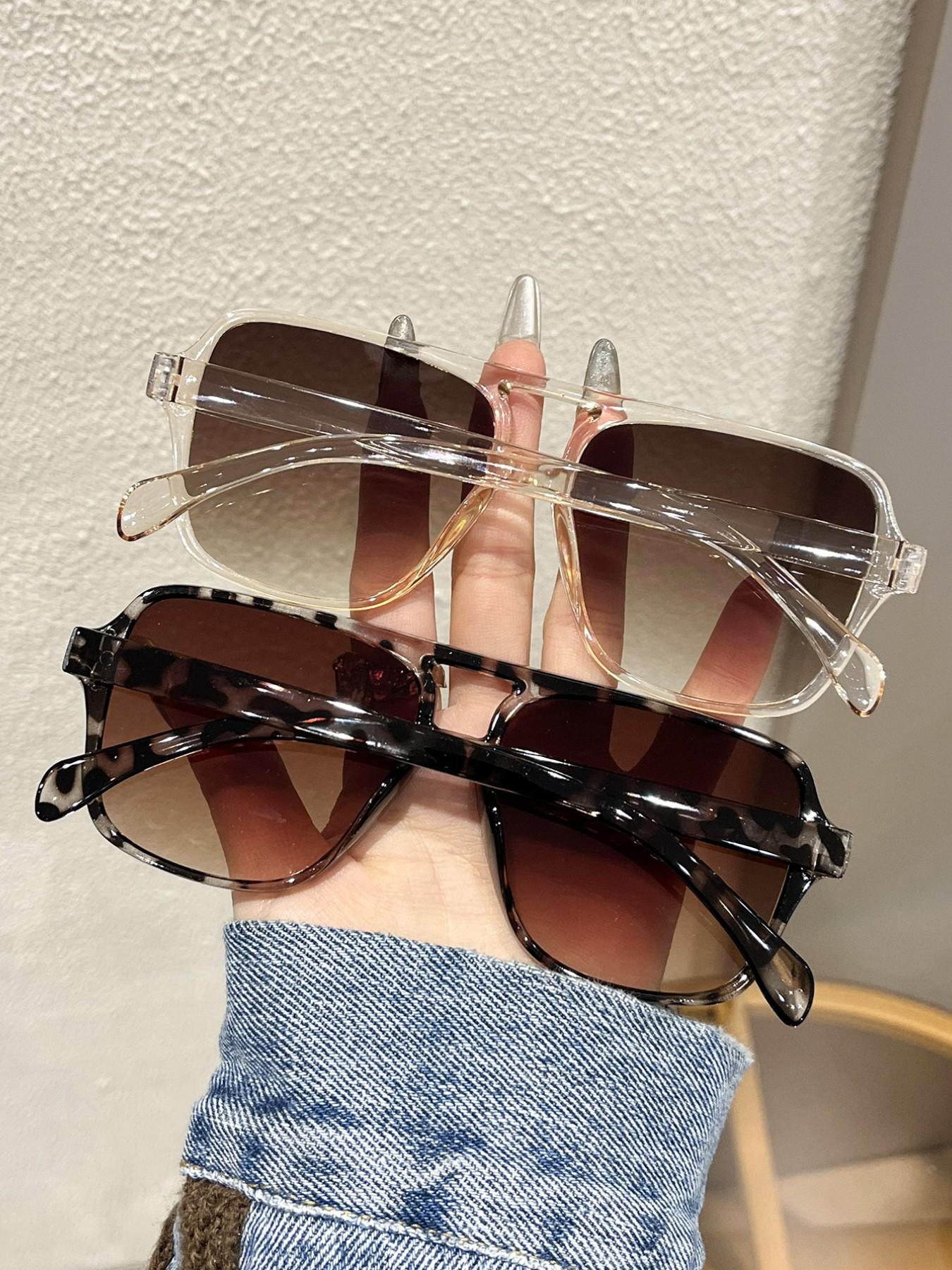 Elegant Square Sunglasses for Women, Perfect for Driving, Parties, Gatherings, Fishing, Classic Style, 2 Pairs