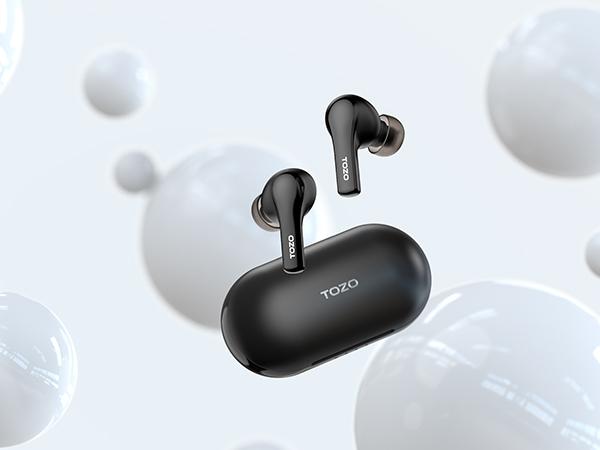 TOZO-A2 Mini Wireless Earbuds Bluetooth 5.3 in Ear Light-Weight Headphones Built-in Microphone Audio Earphones Electronic Headset in-ear earphone FathersDayGift Black