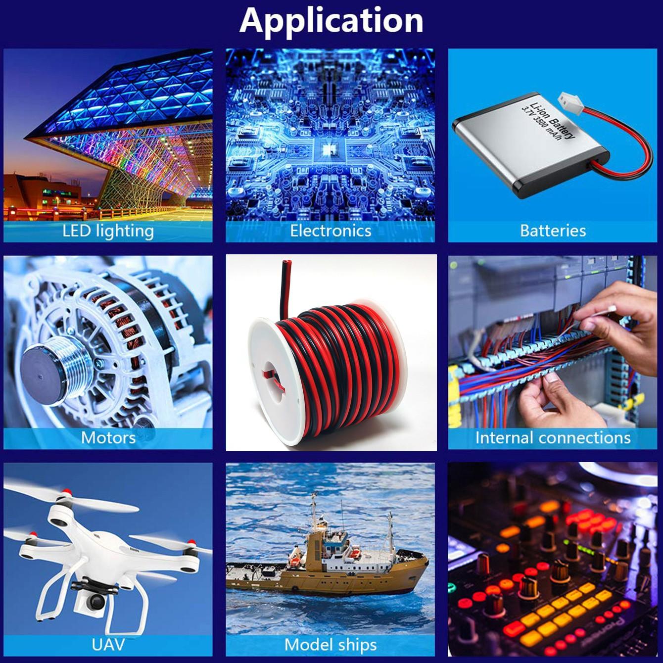 16-26 Awg PVC Wire Tinned Copper, Durable & Flexible, /, High Temp, 36v Low-Voltage, for LED, Home Theater, Automotive, Marine, RV, DIY