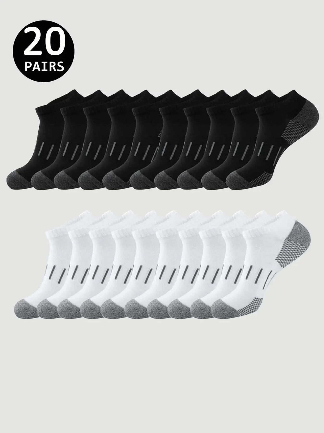 Men's Breathable Short Socks, Anti-Slip Sports Socks, Low Top Ankle Socks, Running & Basketball Socks, Comfortable & Odor-Resistant