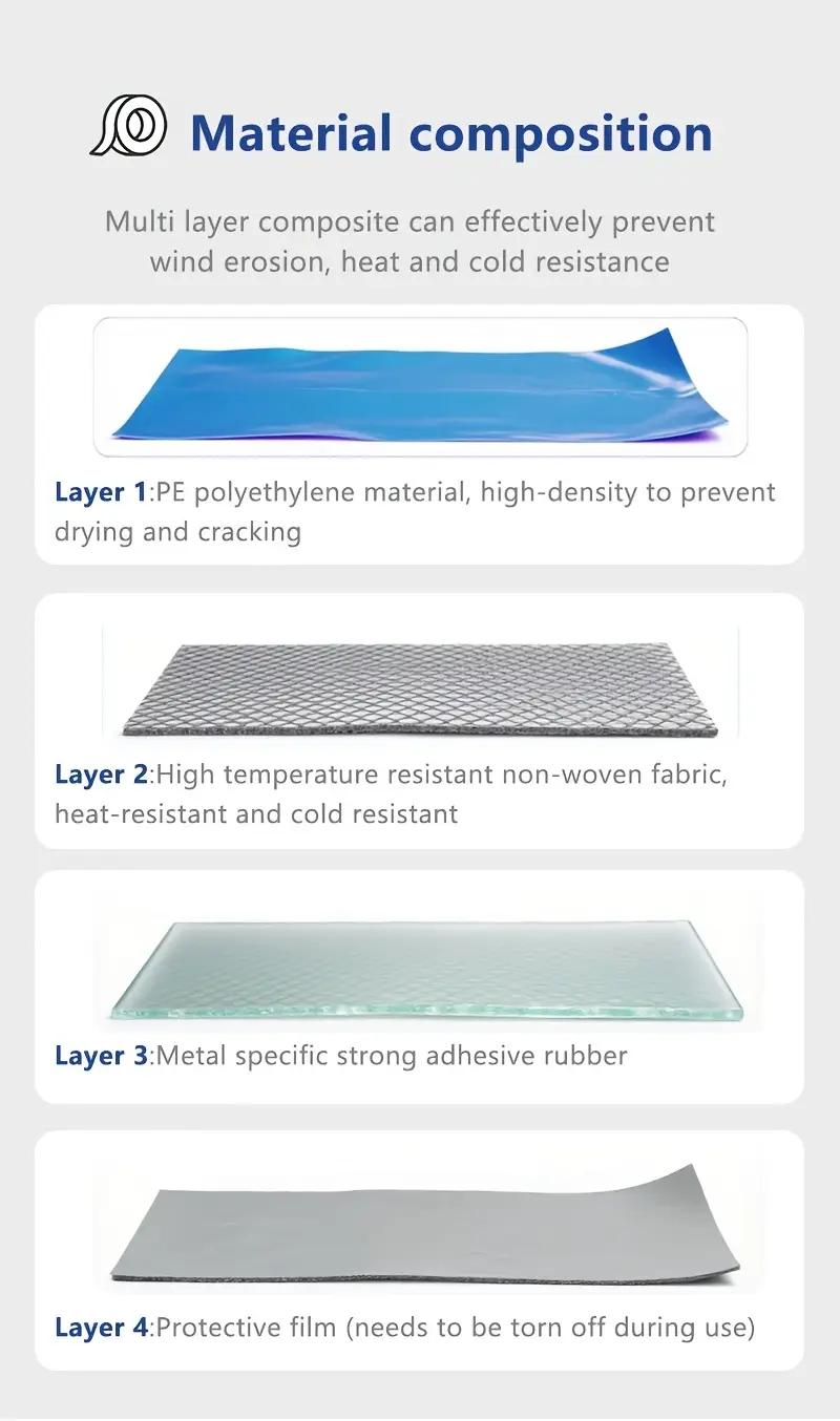 Roof Leak Repair, 3.94in (W) * 11yd (L), High Low Temperature Resistant (-76°F To 230°F), UV & Corrosion Resistant, Quick Leak Repair For Rusty Roofs Wood Structures & Corrugated Tiles