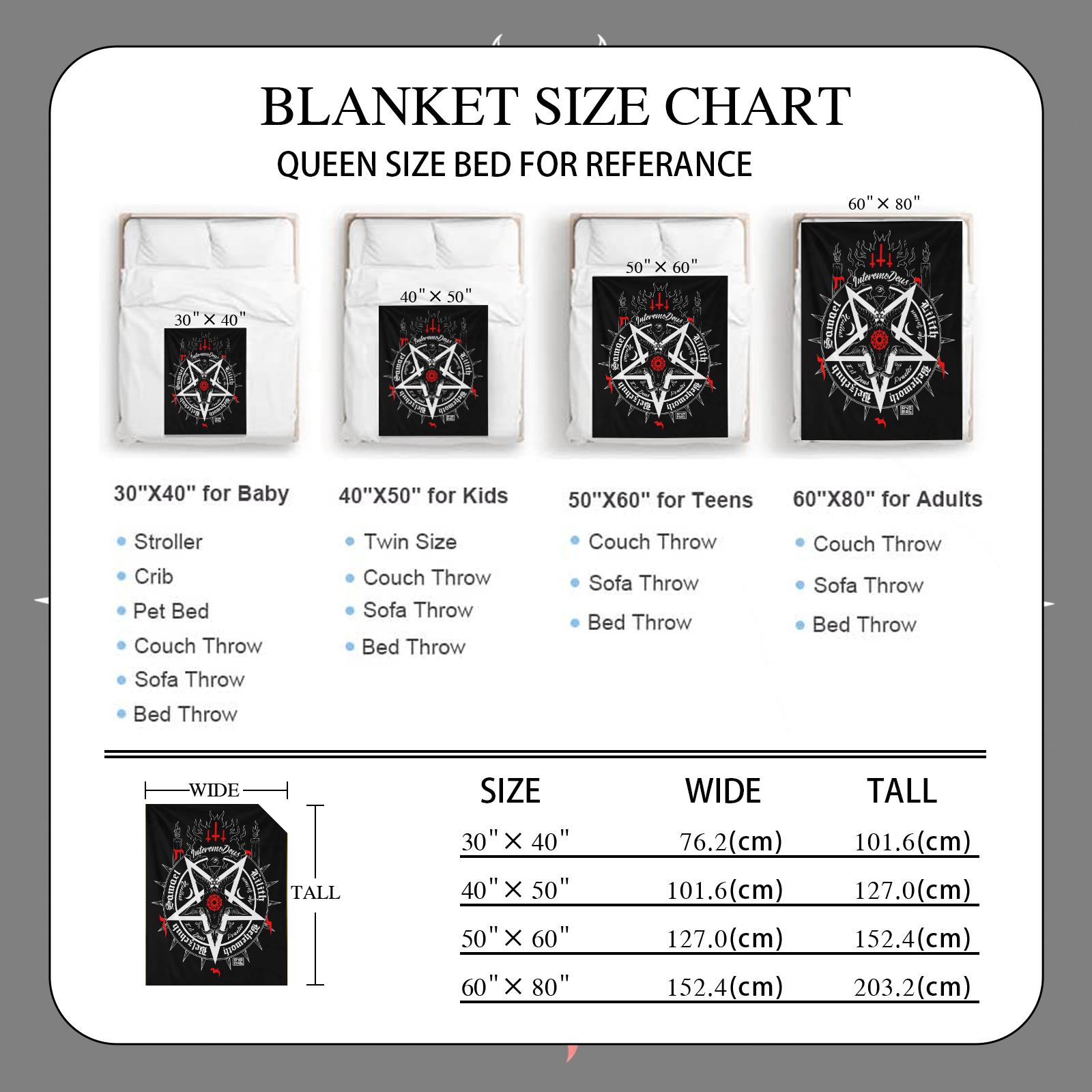 Sheep Head Satan Printed Flannel Blanket, Soft Casual Warm Blanket, Multi-purpose Office Throw Blanket, Outdoor Camping Travel Blanket Multi-purpose Gift Blanket for All Season