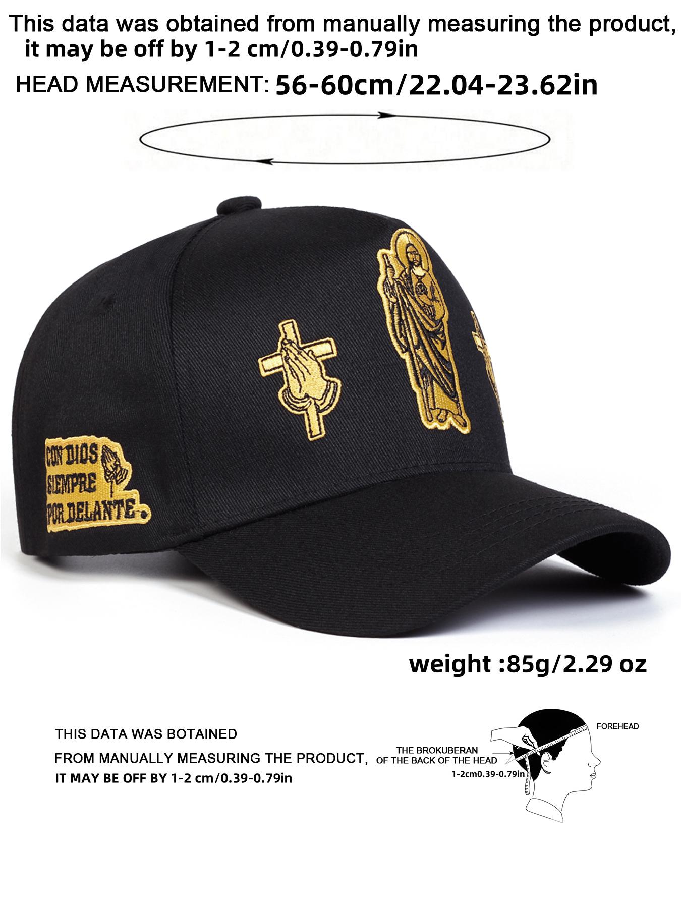 Unisex Jesus Prayer Cross Baseball Hat, Snapback Cap, Adjustable Sun Protection Outdoor Casual Cap, Spring & Fall Travel Beach Vacation Wear