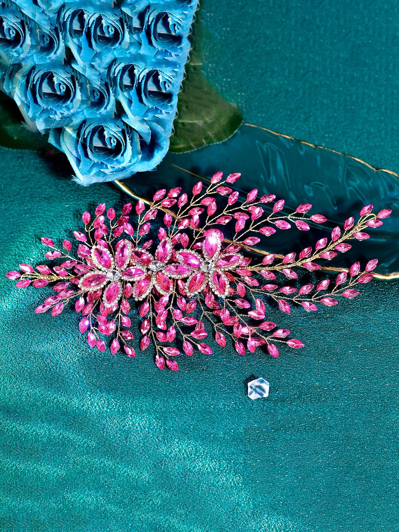 Wedding Bride Bridal Headband Sparkling Fashion Women Rhinestone Hair Accessory for Party Gathering Dance Photo Shoot