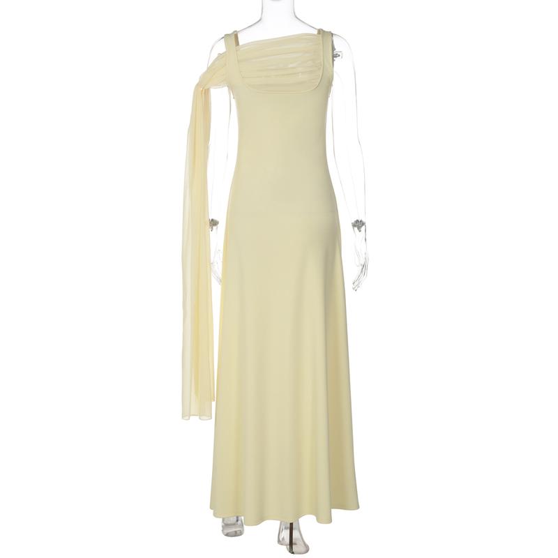 Women Summer Sleeveless Chiffon Party Club Evening Vacation Bodycon Long Dress