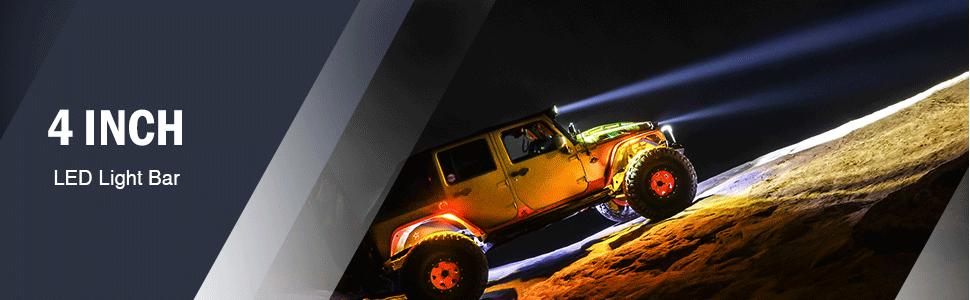 Nilight Amber 36W Triple Row LED Fog Lights for Trucks, Jeeps, UTVs, ATVs, Marine Boats Vehicle Lamp Car