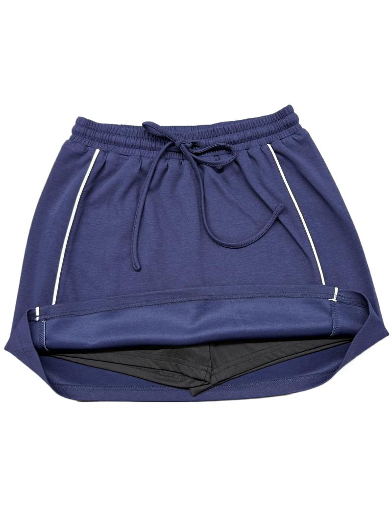 Autumn 2-Piece Short Dress Set Long Sleeve Top & Tennis Skirt, Comfortable Sweat-Wicking Sports Clothing Sporty Breathable Outfits for Women