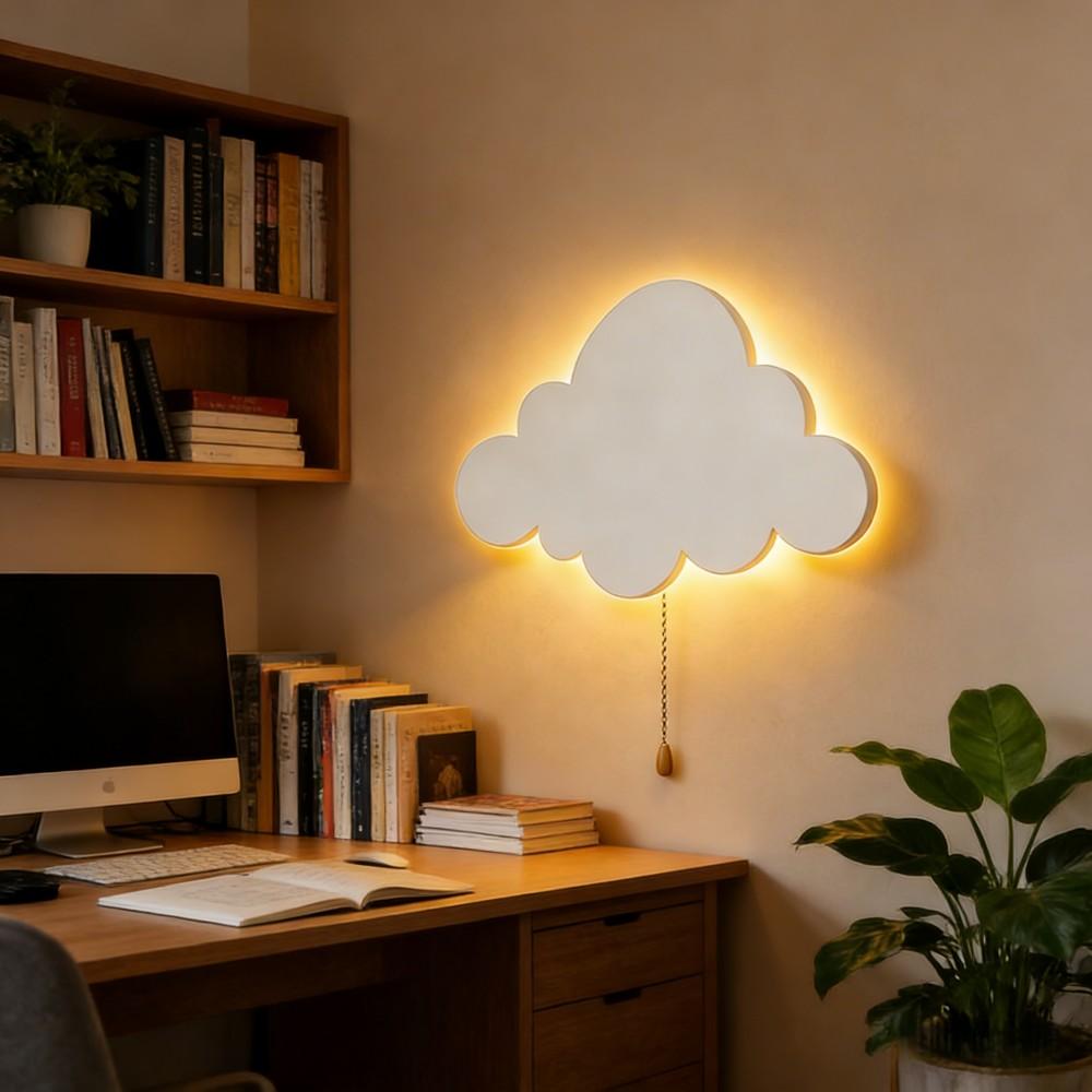 1pc Star And Cloud Wall Light,  Include Star, Cloud, Moon, Butterfly Shape, Home Decor, Wall Hanging Ornaments, Party Night Lights, Birthday Party, Room Ambiance Lighting, Creative Surprise Decoration Props, Battery-Operated (Batteries Not Included)