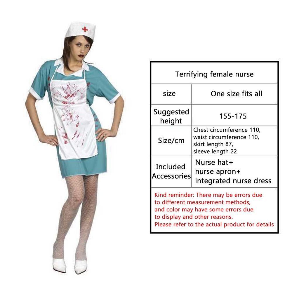 Adult Couples Halloween Costume Bloody Surgeon Nurse Matching Cosplay Outfit Horror Themed Party Dress Scary Movie Night Costume Role Play Festival Event Men Women