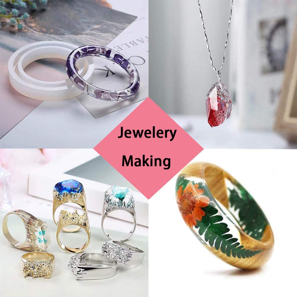UV Resin Kit, Hard UV Resin, UV Curable Resin, Fast Curing Resin for Jewelry Making, DIY Craft Decoration, Coating, Hard Glue, Low Odor