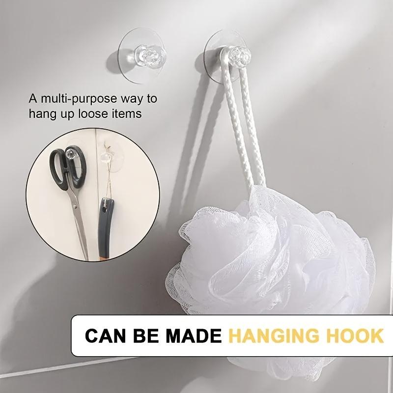 6pcs transparent glass self-adhesive crystal handles, decorative furniture hardware with hooks, for home and kitchen cabinets