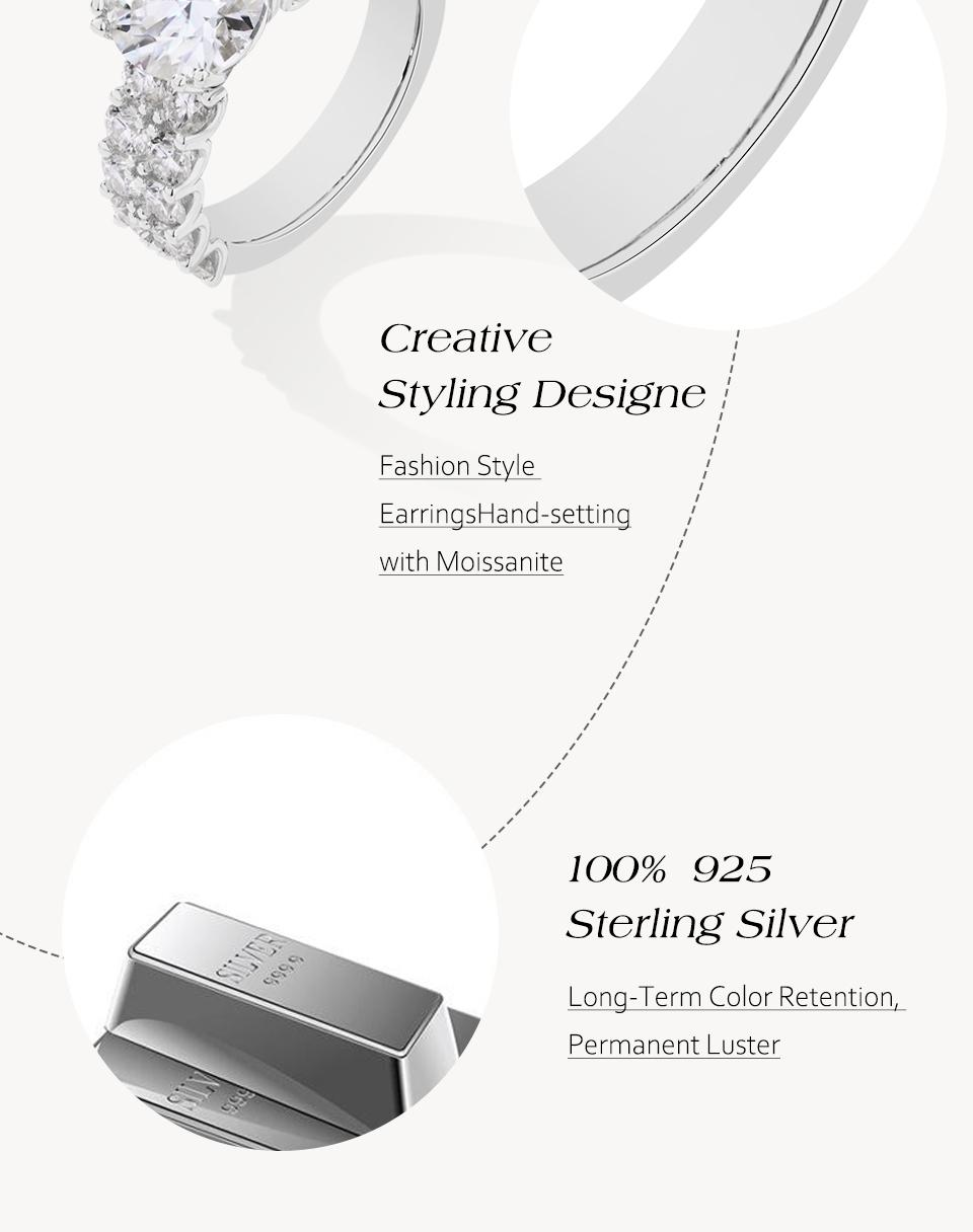 3CT Brilliant Cut Synthetic Moissanite Ring for Women Engagemen Wedding Anniversary Gift Fine Jewelry R181