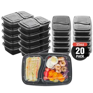 20 Pack Leakproof Meal Prep Container Food Storage Lids Stackable Disposable Food Containers Tray Food Clamshell Containers Clear Take Out Boxes with Lids Stackable Leakproof Microwave & Freezer Safe Meal Box Set#fathersdaygift
