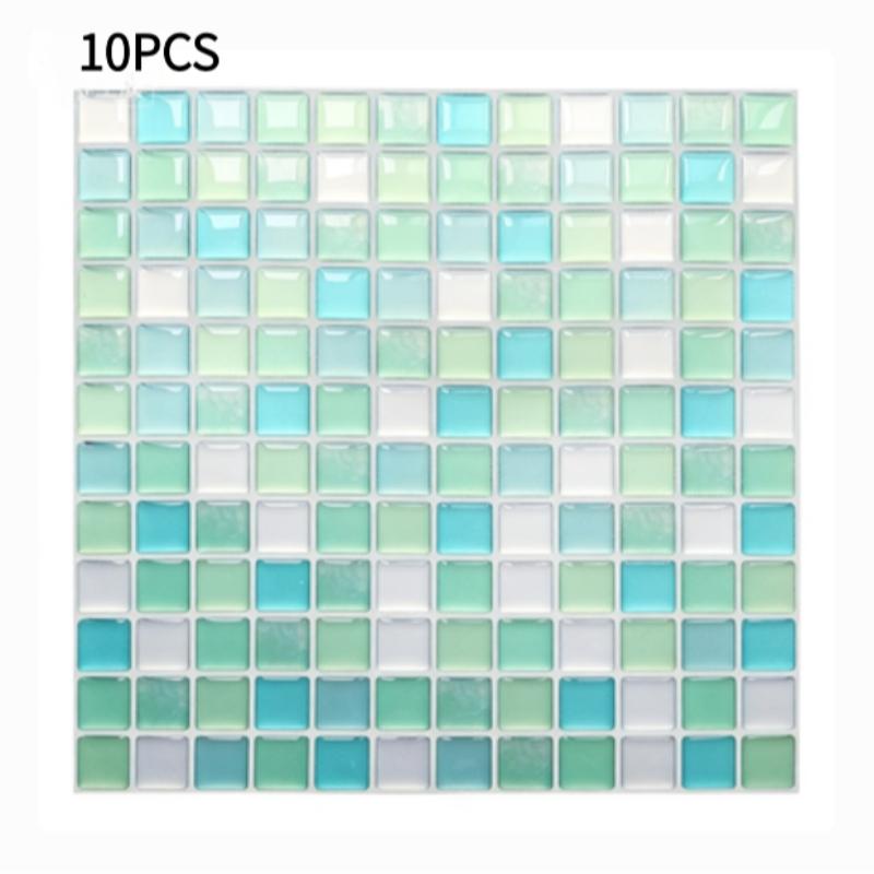 Crystal Resin 3D Mosaic Tiles Self-Adhesive Wall Stickers, Heat-Resistant Peel-And-Stick Wallpaper for Living Room Kitchen Bathroom Home Decor