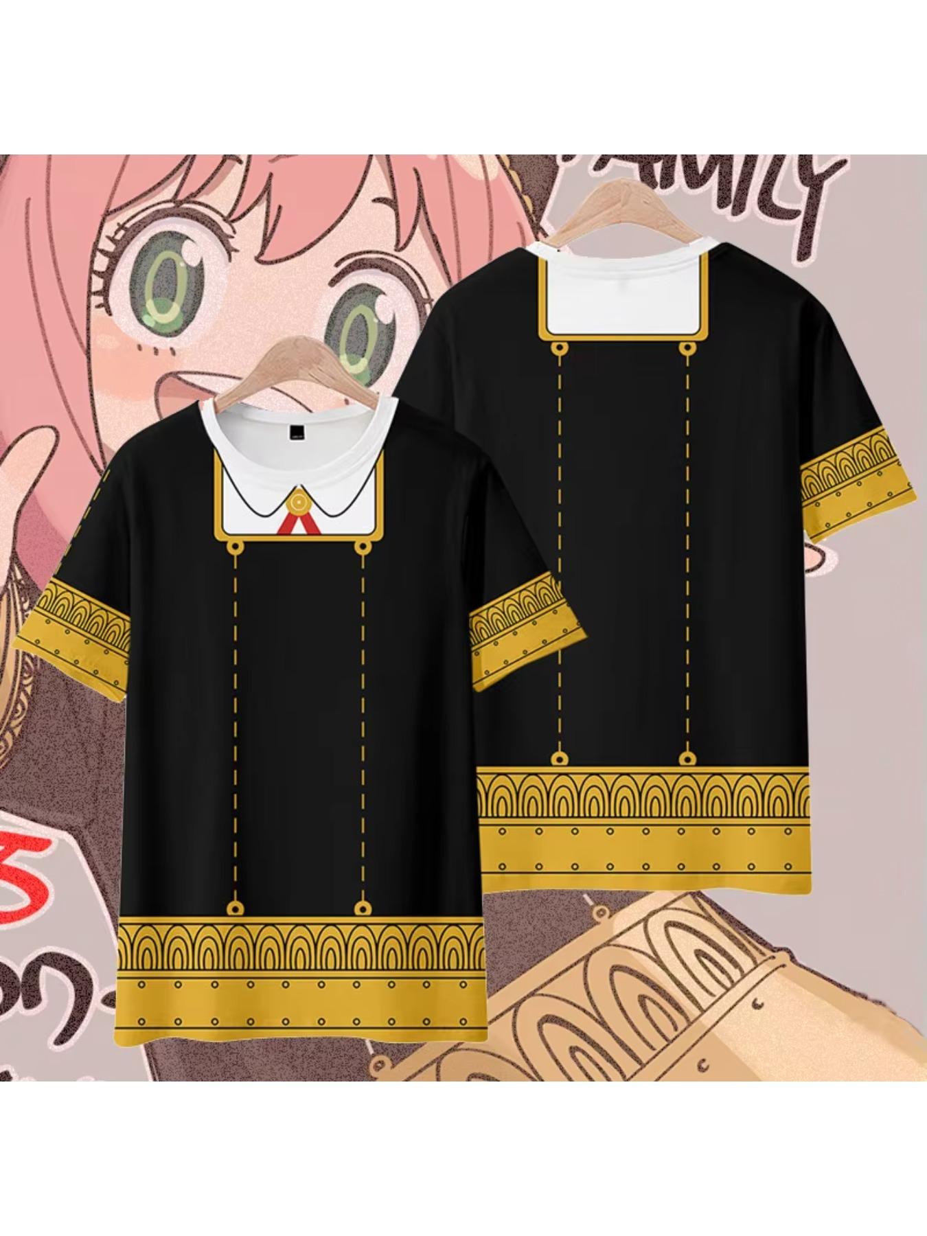 Japanese anime costume cosplay unisex sweatshirt, breathable and comfortable Y2K top, short sleeved