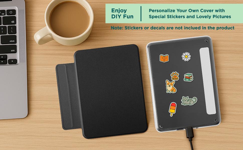 6" / 6.8" / 7" Kindle Detachable Magnetic Case – Slim PU Leather Cover with Auto Wake/Sleep Protection