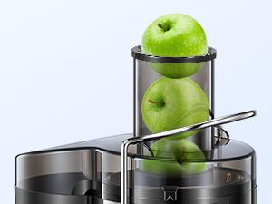 Qcen Juicer Machine, 500W Centrifugal Juicer Extractor with Wide Mouth 3” Feed Chute for Fruit Vegetable, Easy to Clean, Stainless Steel, BPA-free