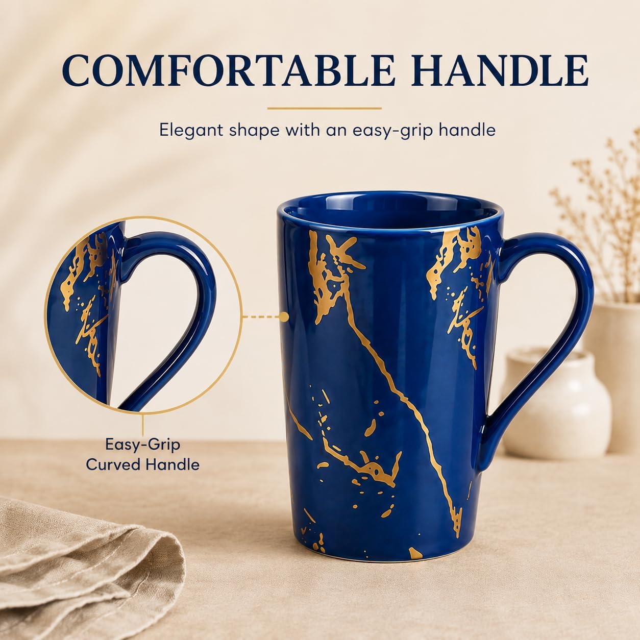 12 oz Porcelain Coffee Mugs, Set of 6, Blue | Set of 6 blue 12 oz porcelain mugs for coffee, , latte, cappuccino, cocoa, and everyday use. 12 oz Porcelain Coffee Mugs, Set of 6, Blue | Set of 6 blue 12 oz porcelain mugs for coffee, , latte, cappuccino, cocoa, and everyday use.