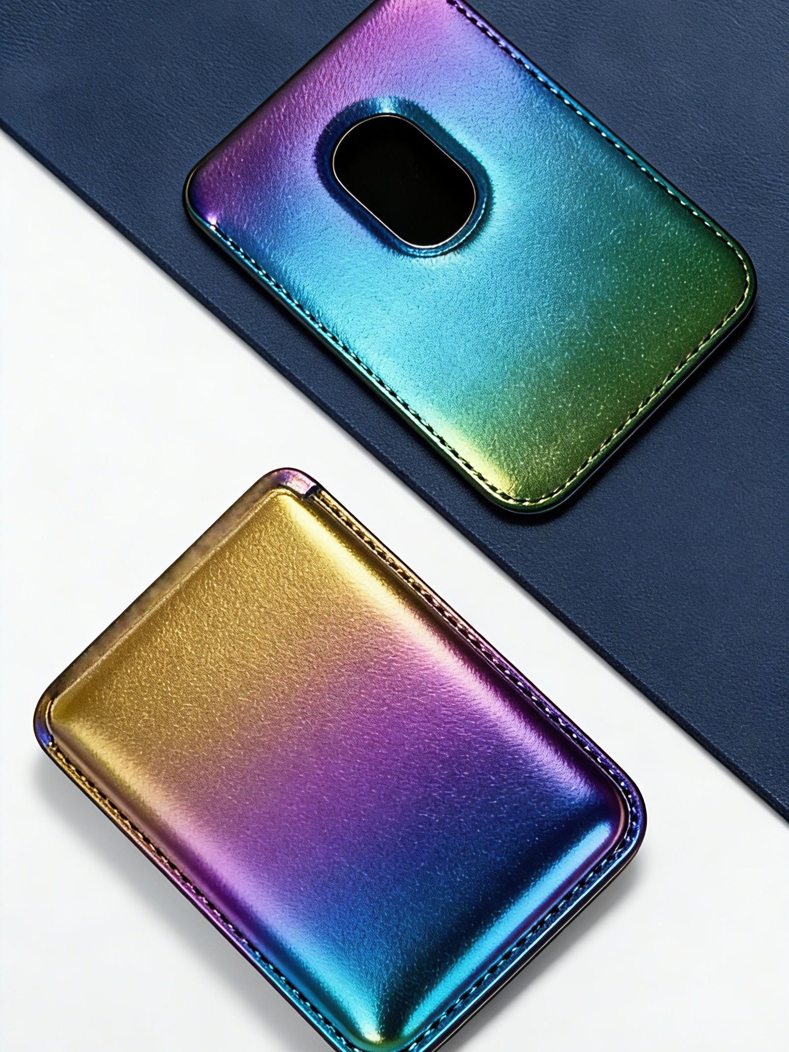 Apple Series Magnetic Leather Card Holder Wallet, Compatible with Apple Magsafe Case Accessories, Non-Toxic Classic Style Phone Cover