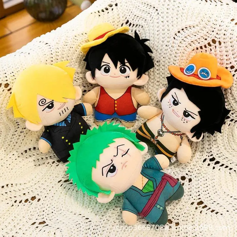 2026 New Anime Plush toys Luffy Zoro Ace Sanji Plush Toy doll Backpack Hangings Kid Christmas Gift Toys Cute Doll Birthday Gifts