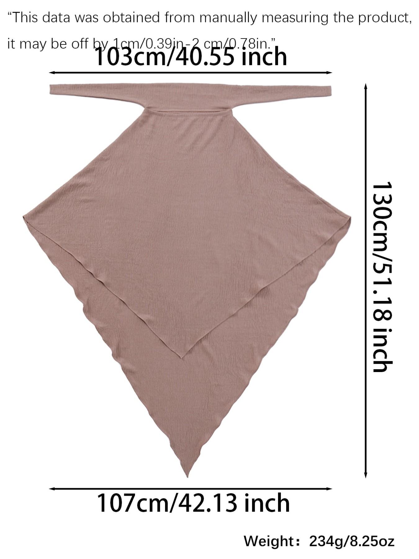 Women's Breathable Hijab Scarf, Soft Comfortable Muslim Prayer Khimar, Daily Wear Fashion Accessory, Stylish Plain Design