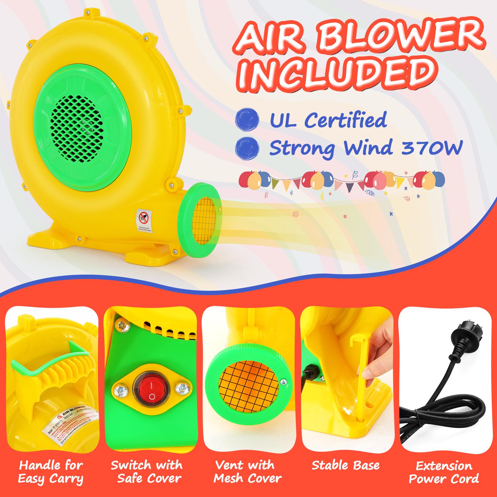 AKEYDIY Inflatable Bounce House for Kids 4-12, 12.6FTx9FT Huge Bouncy Castle with Elevated Double Racing Slides Obstacle, Large Bouncing Area, Indoor&Outdoor Blow up Bouncy Castle Jump Park for Family Backyard Fun, Christmas Gifts