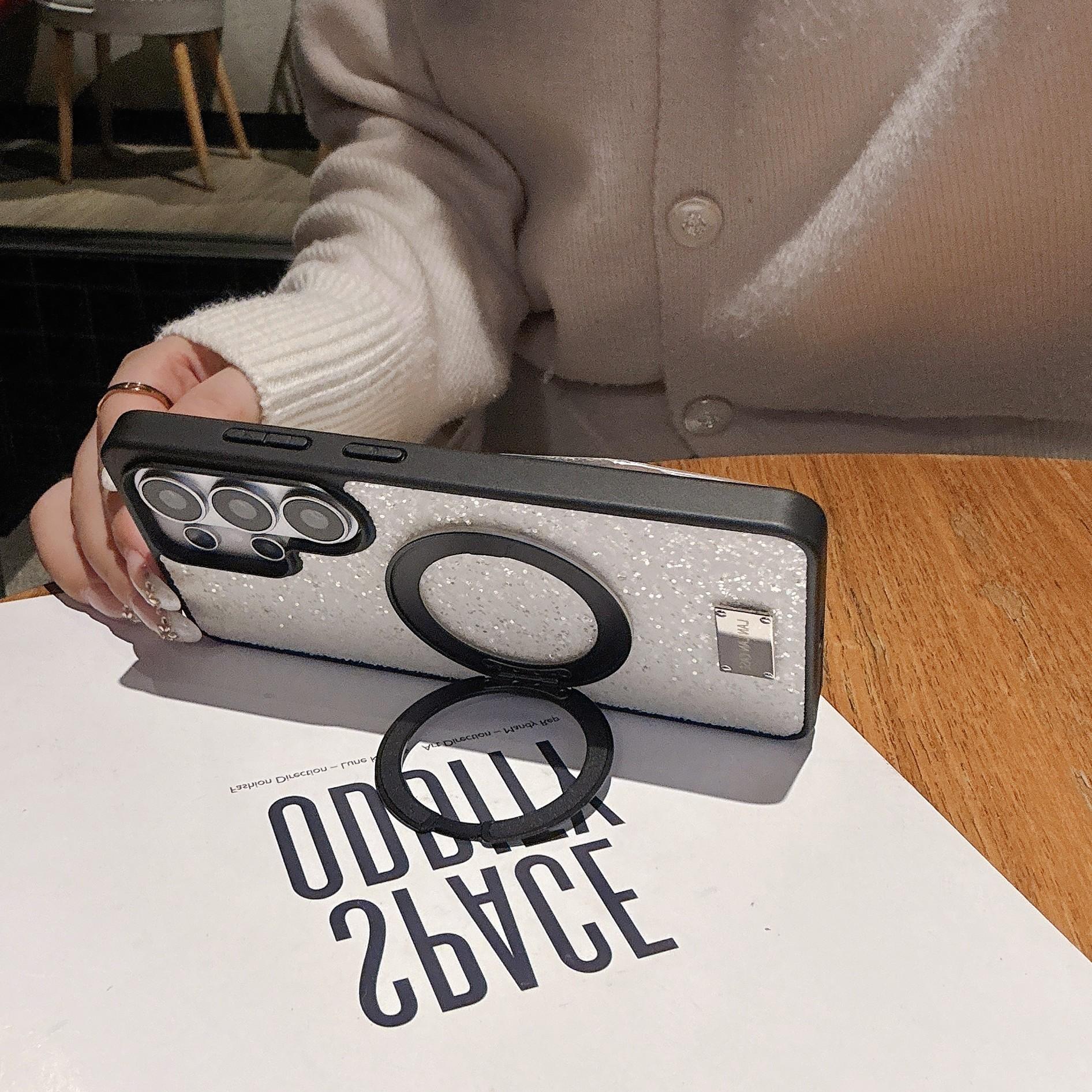 Samsung Phone Case, Glitter 360 Rotating Magnetic Stand, Shockproof Anti-Drop, Fits Galaxy S26/s25/s24 Series, Gift Idea