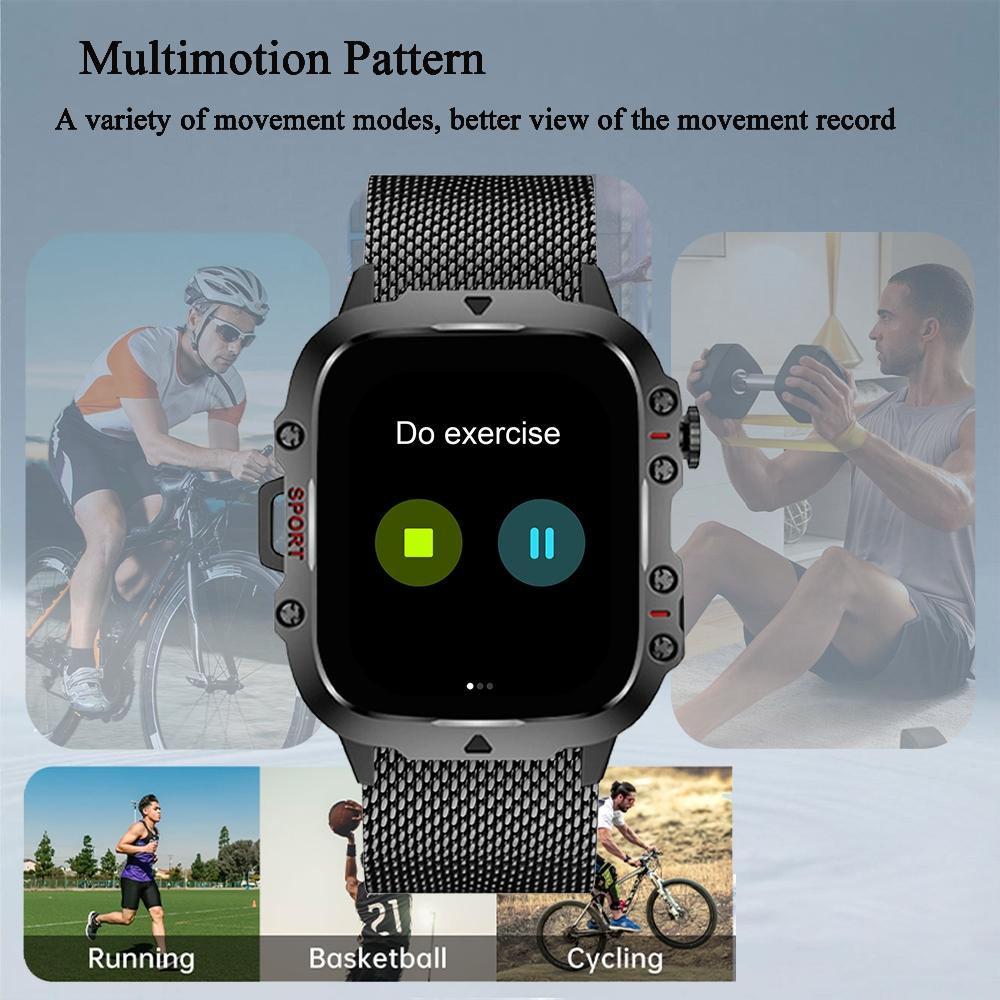 2026 New Business Multifunctional Smart Watch With LED Light Wireless calling /Dial Multi-Sport Modes Call & Message Alerts Custom Wallpaper Compatible With iOS/android